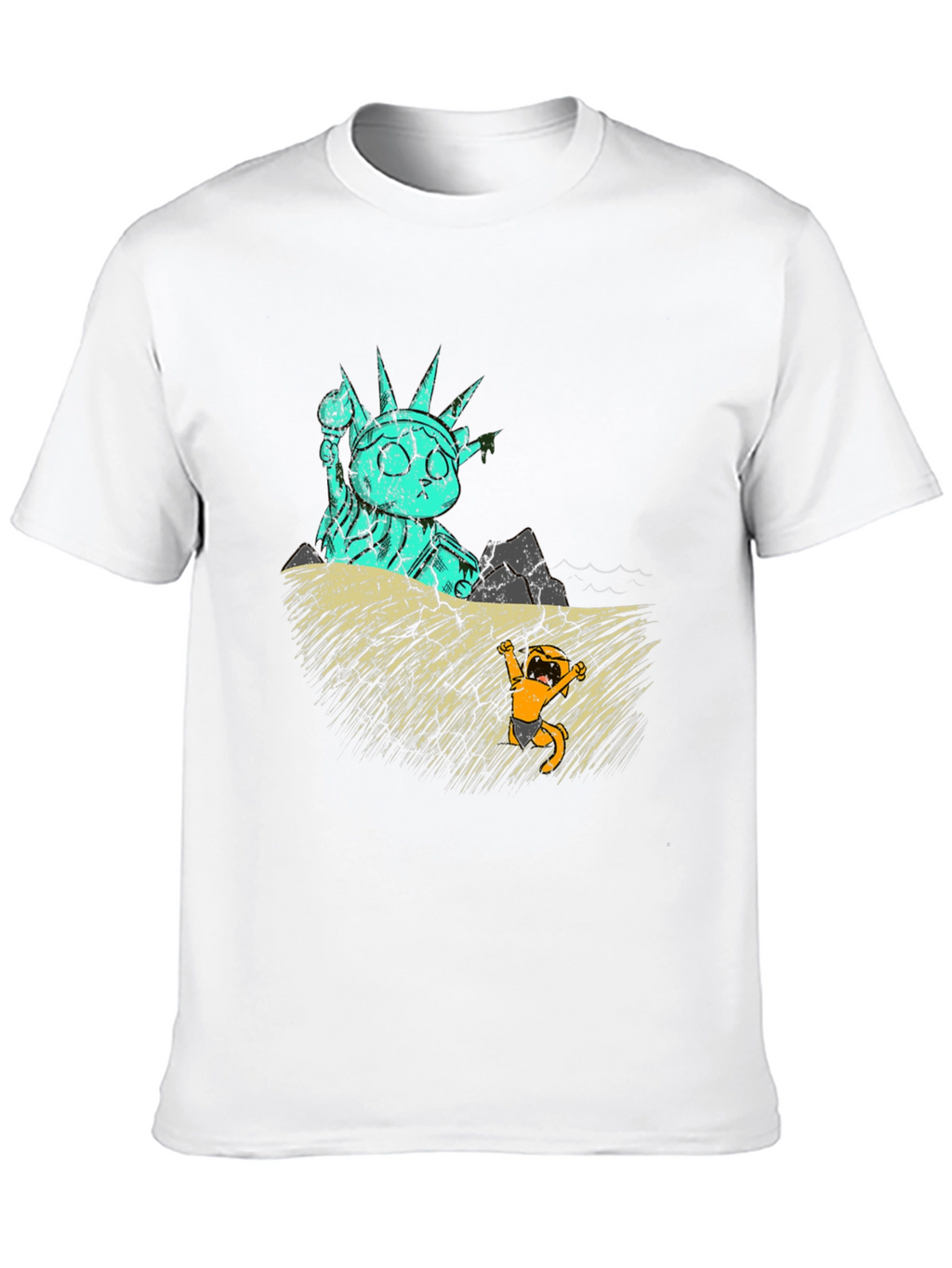 Cat Liberty T-Shirt - Funny Graphic Tee