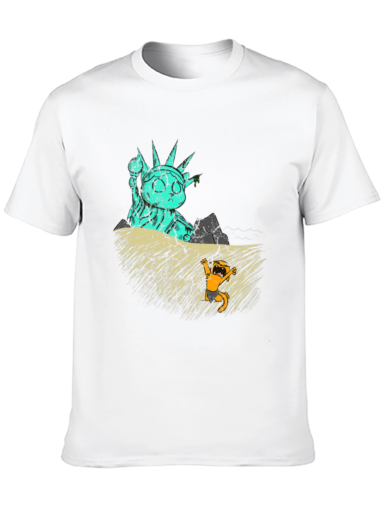 Cat Liberty T-Shirt - Funny Graphic Tee