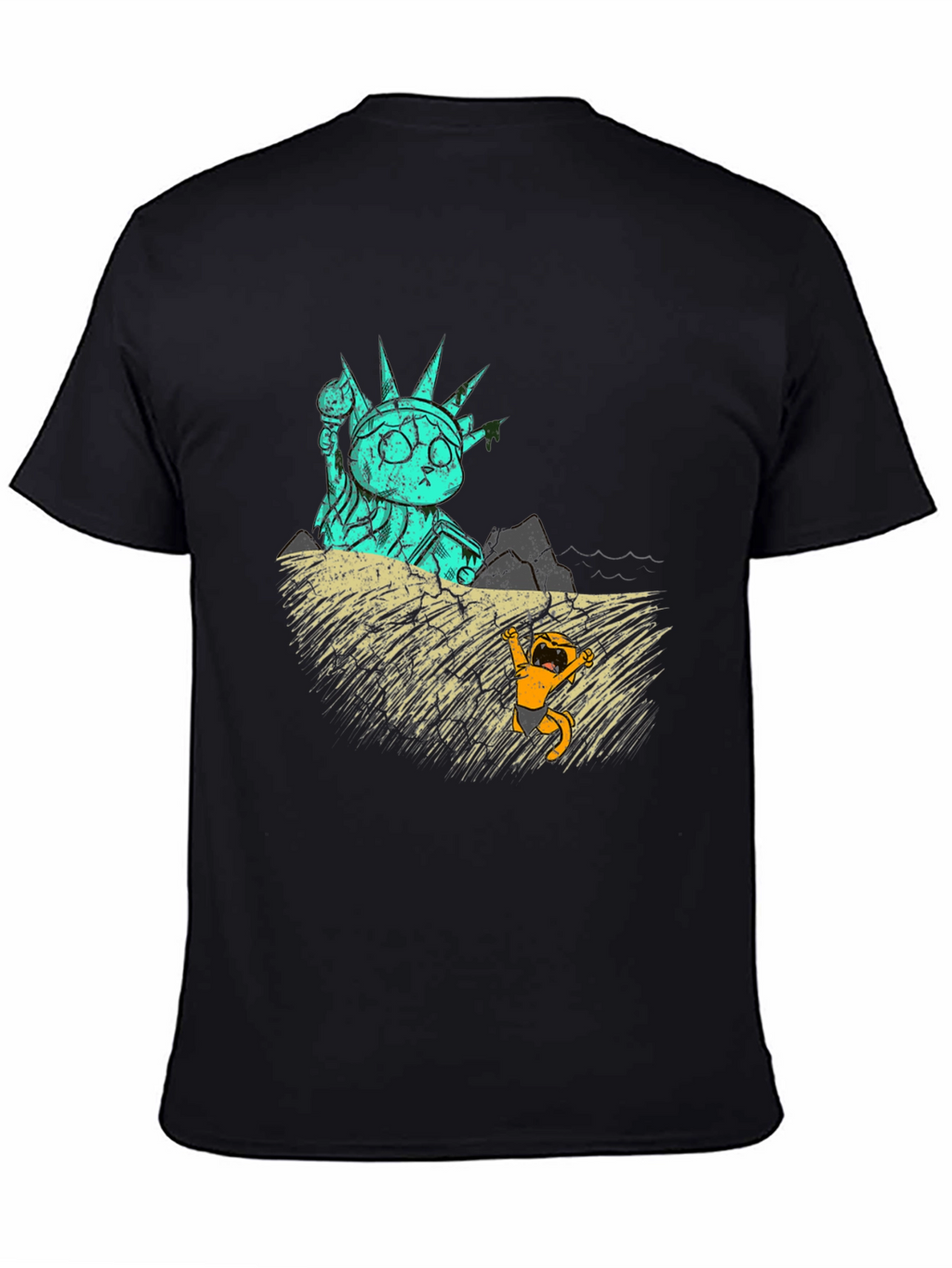 Cat Liberty T-Shirt - Funny Graphic Tee
