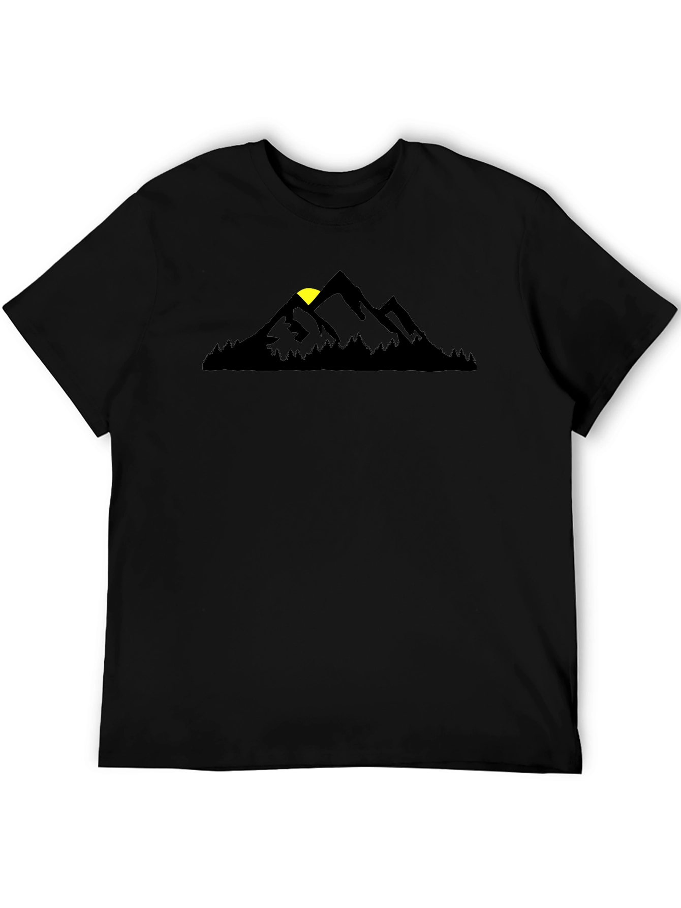Mountain Silhouette Black T-Shirt