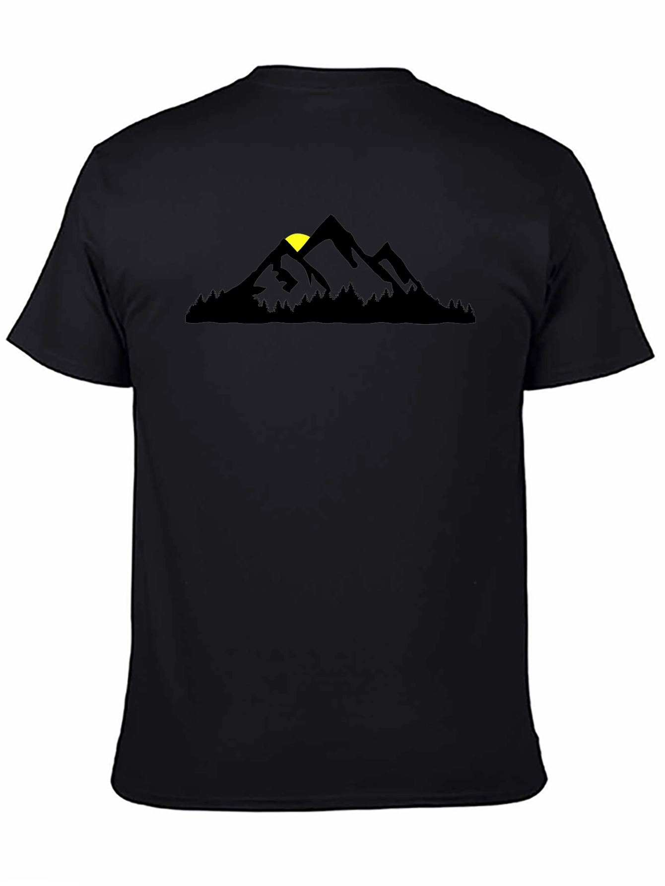 Mountain Silhouette Black T-Shirt