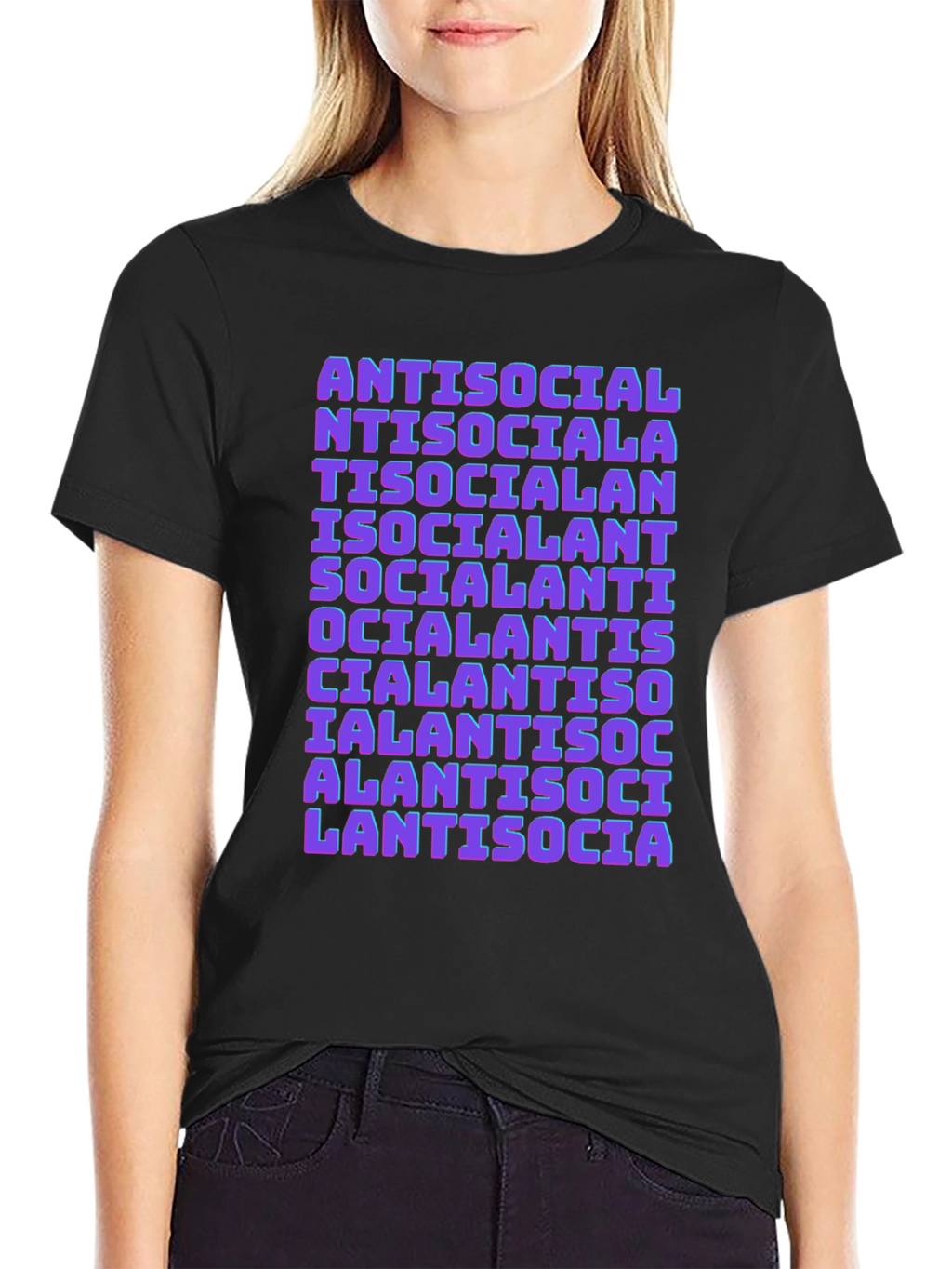 Antisocial Social Anti-Social Humor Tee