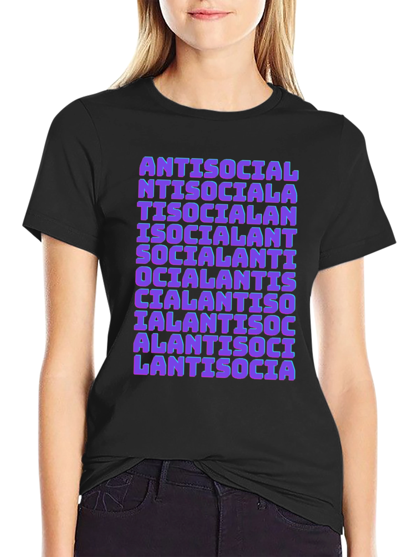 Antisocial Social Anti-Social Humor Tee