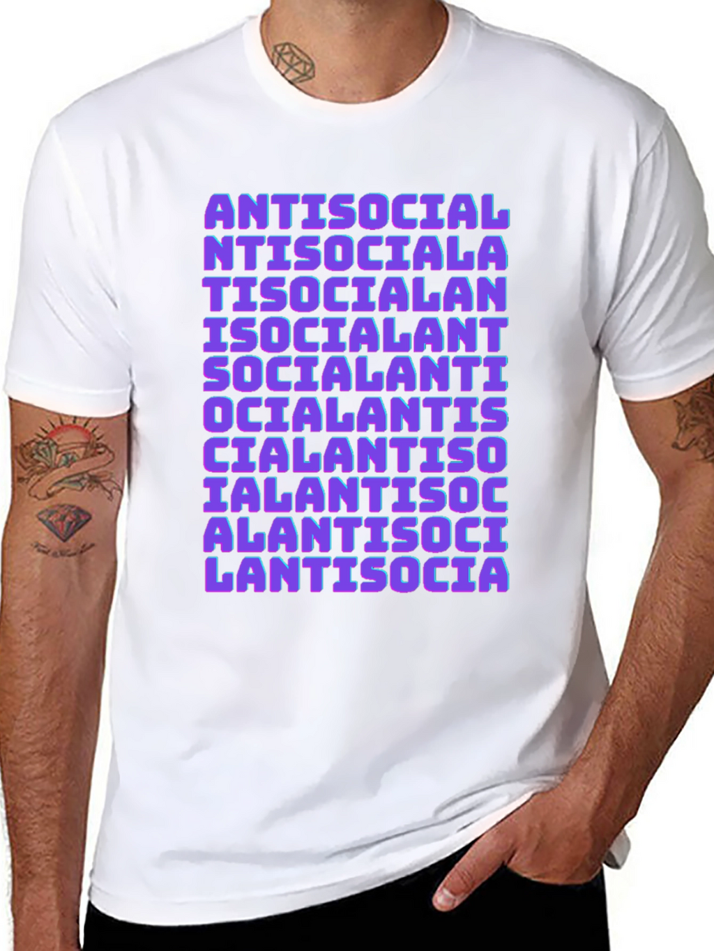 Antisocial Social Anti-Social Humor Tee