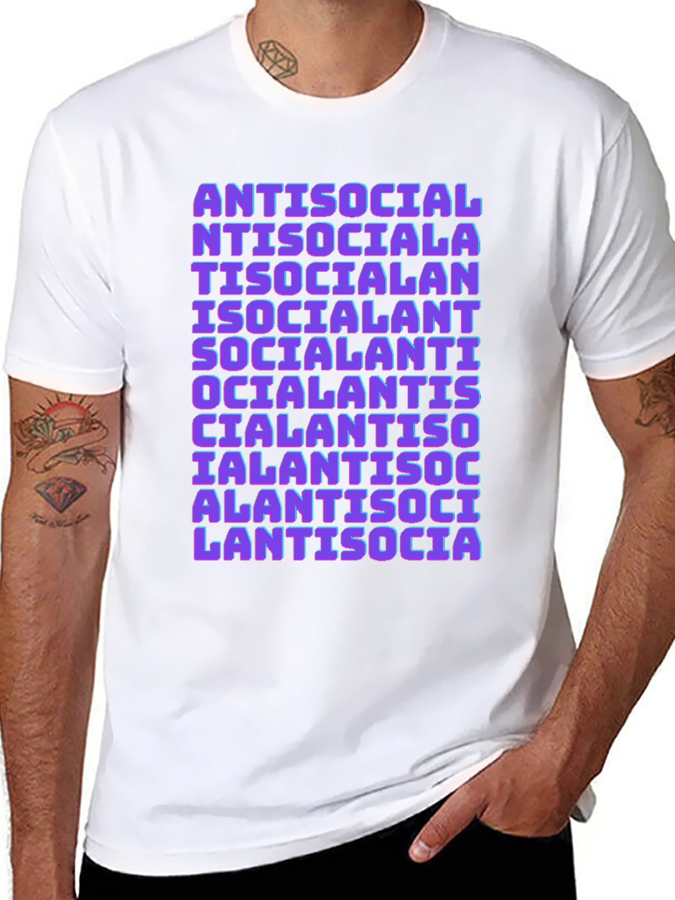 Antisocial Social Anti-Social Humor Tee