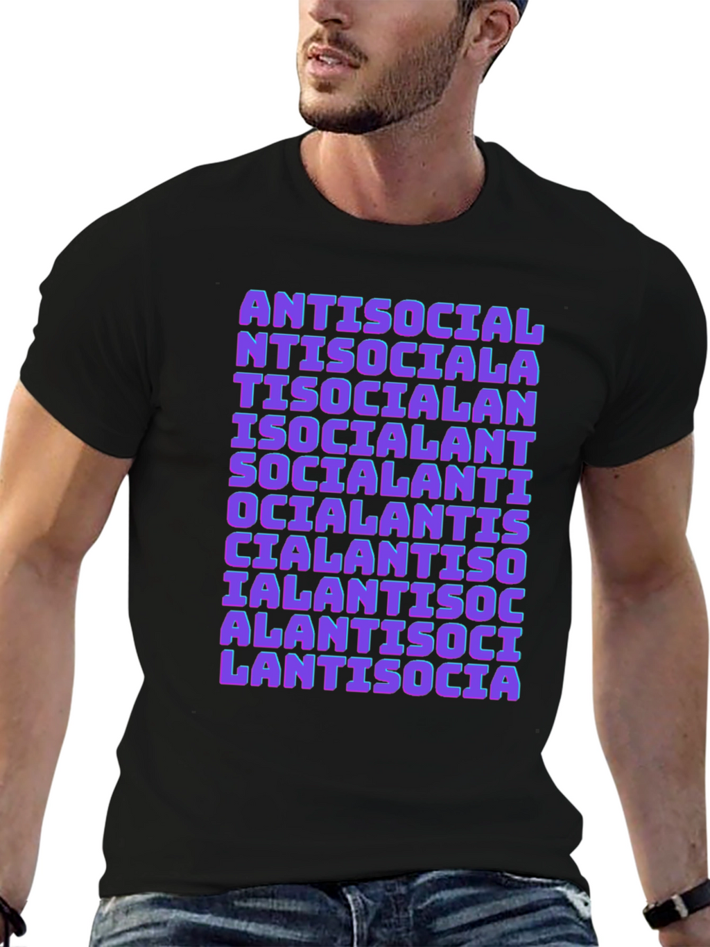 Antisocial Social Anti-Social Humor Tee