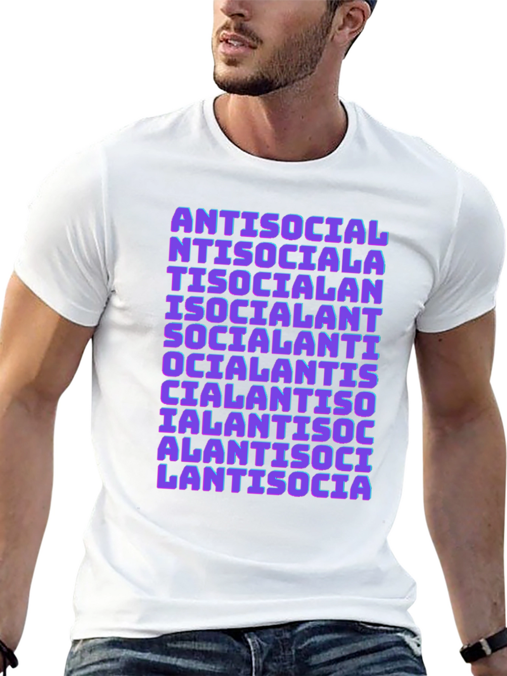 Antisocial Social Anti-Social Humor Tee
