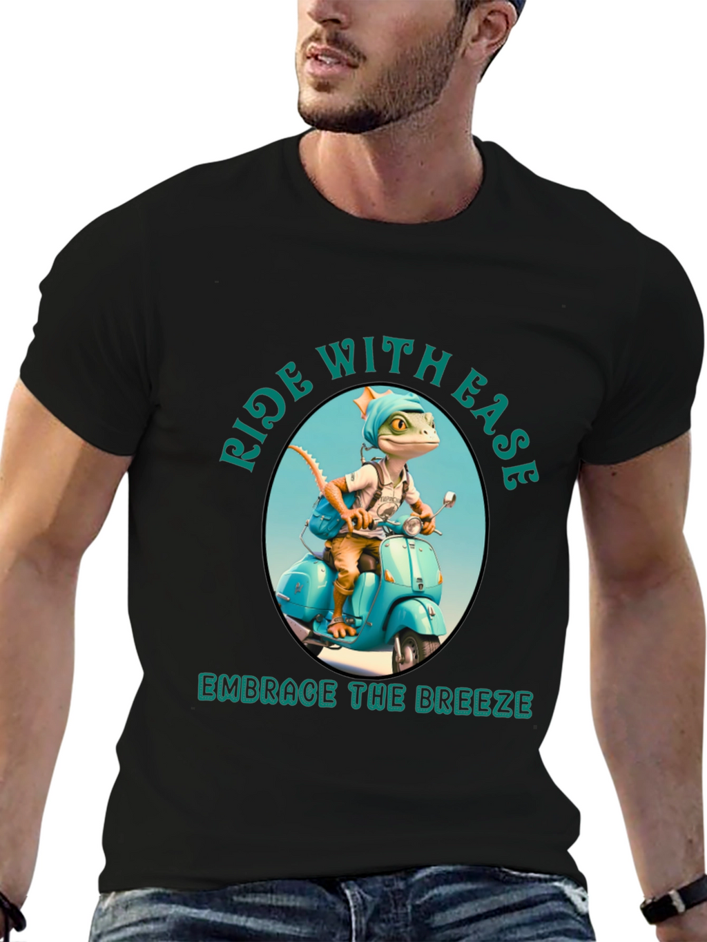 Ride with Ease Black T-Shirt
