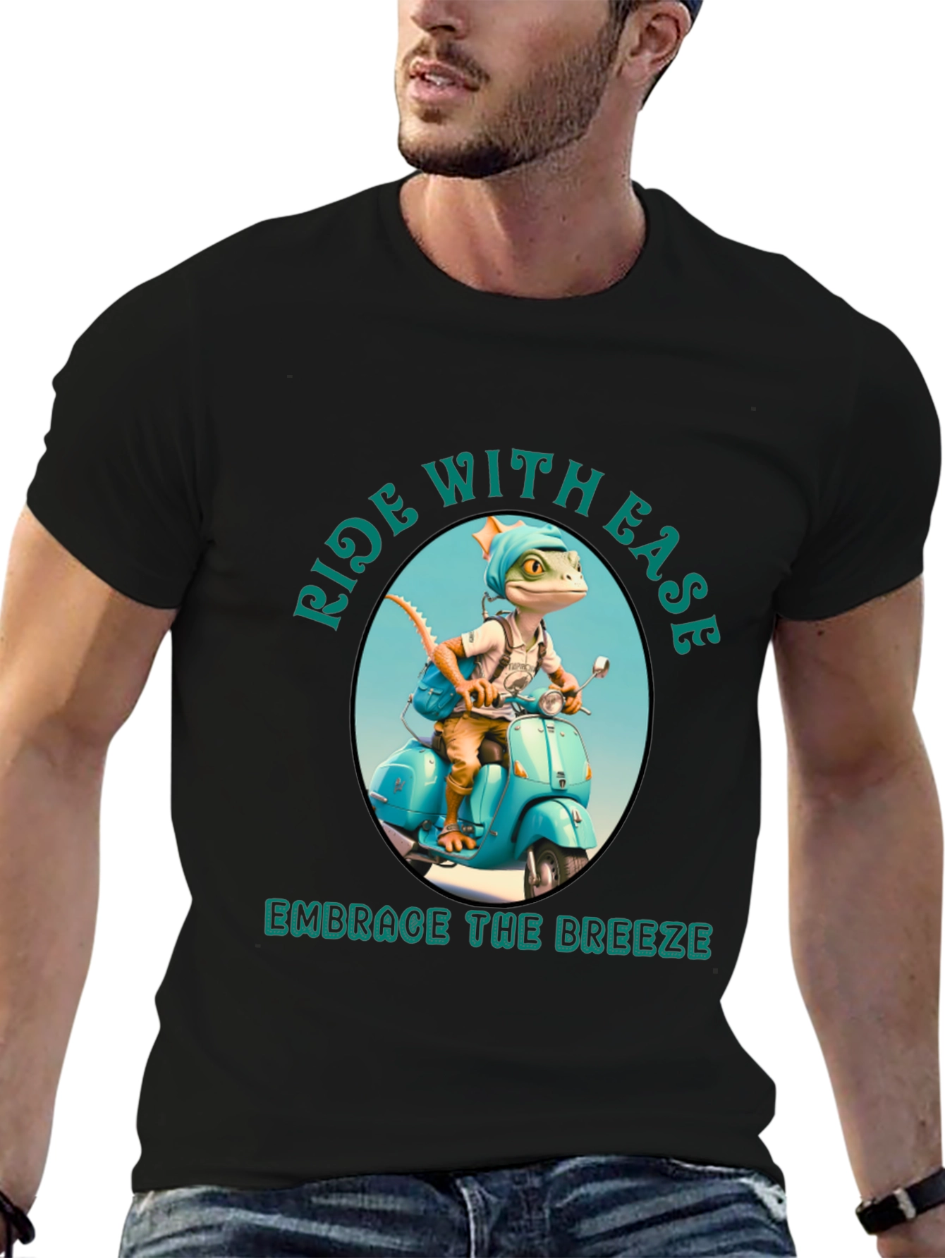 Ride with Ease Black T-Shirt