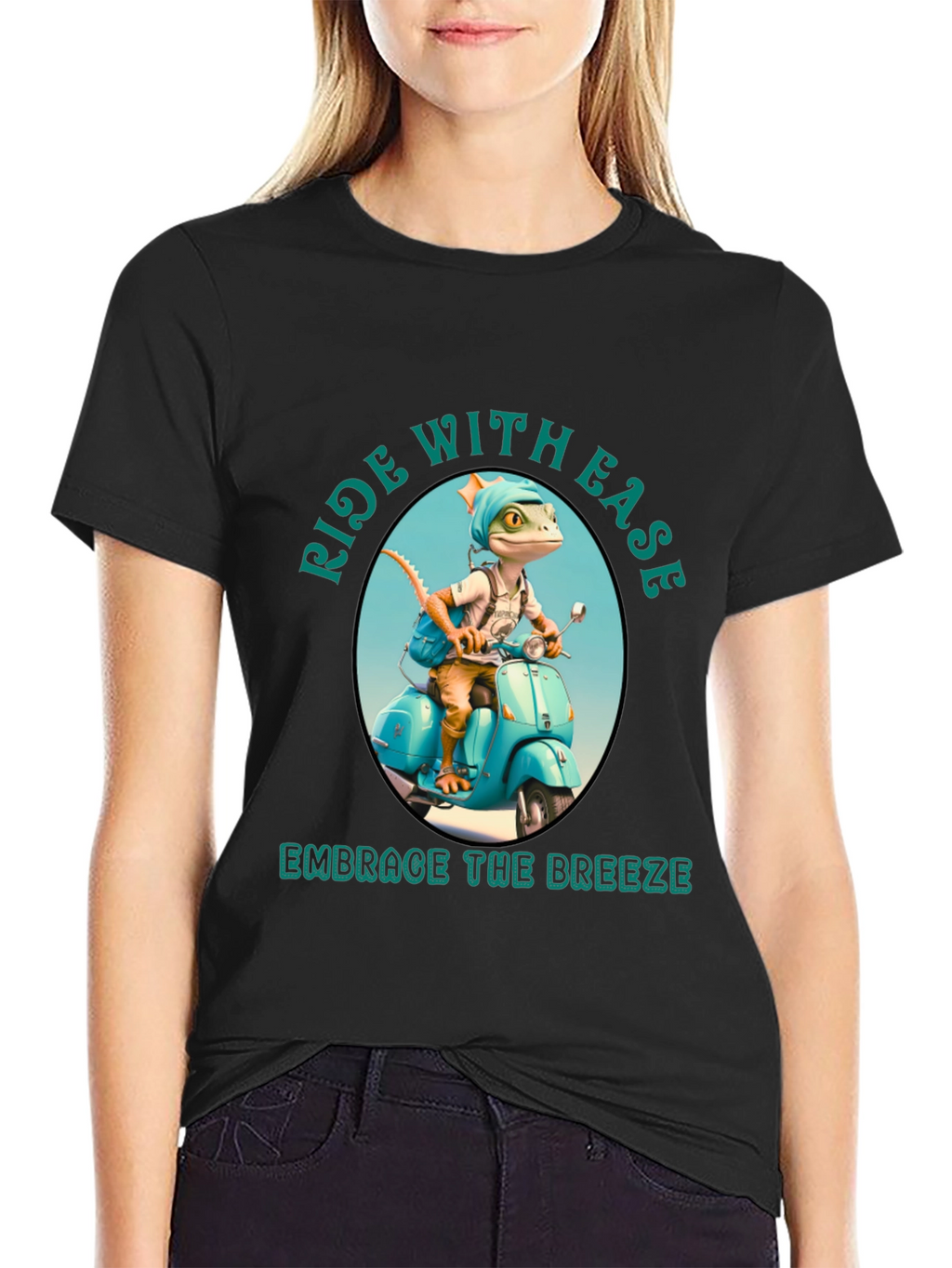 Ride with Ease Black T-Shirt
