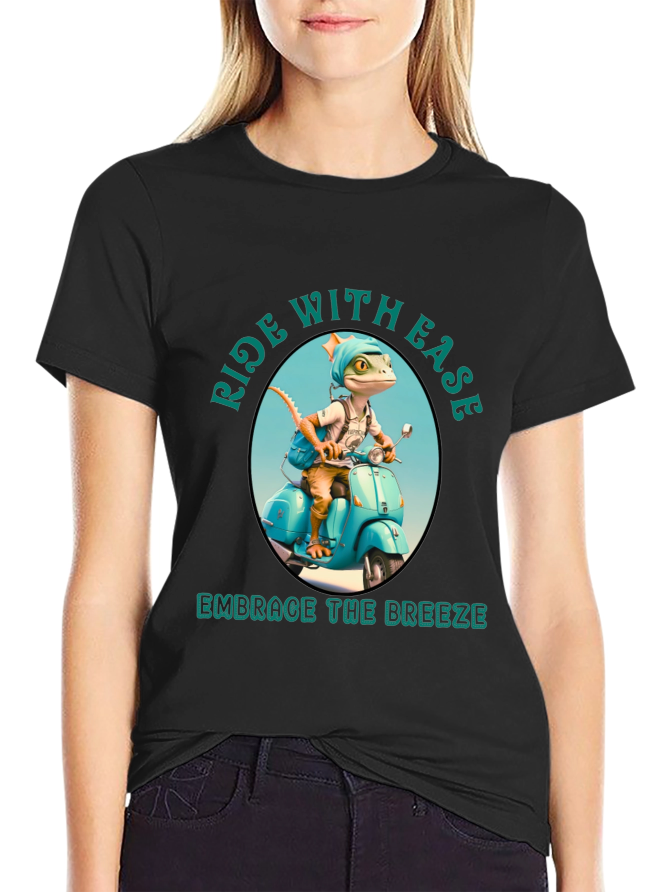 Ride with Ease Black T-Shirt