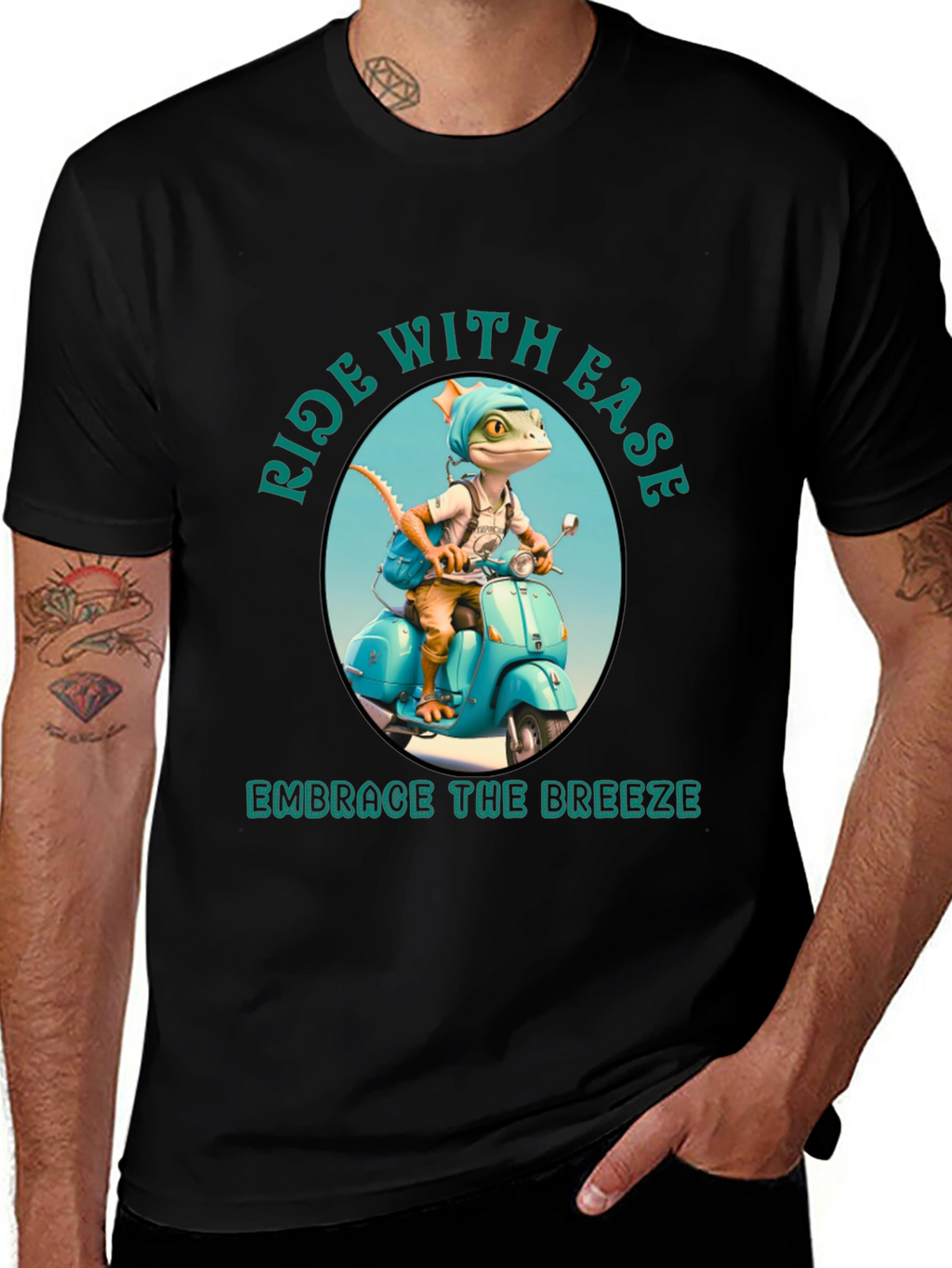 Ride with Ease Black T-Shirt