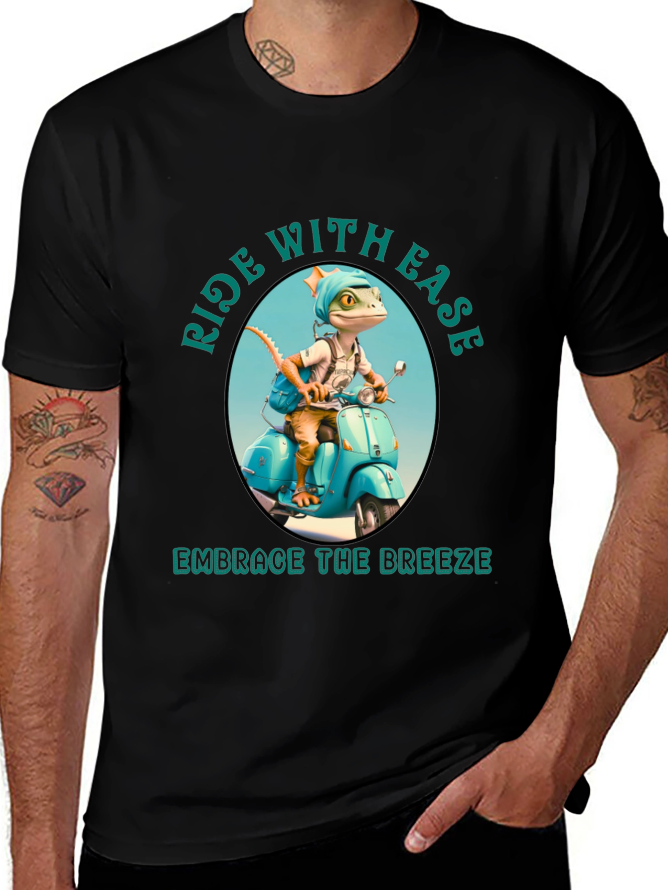 Ride with Ease Black T-Shirt