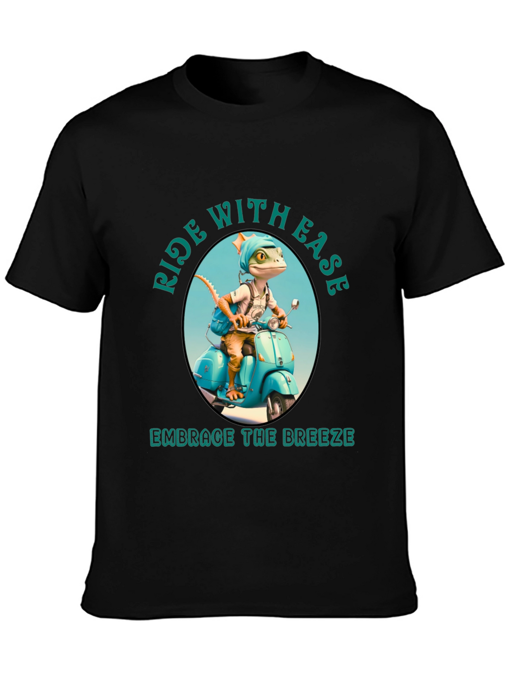 Ride with Ease Black T-Shirt