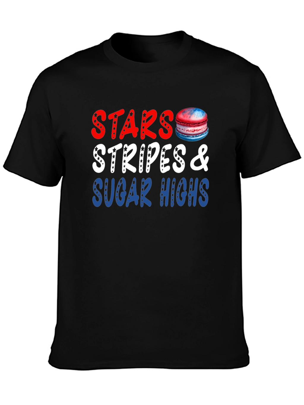 Stars Stripes & Sugar Highs Black T-Shirt