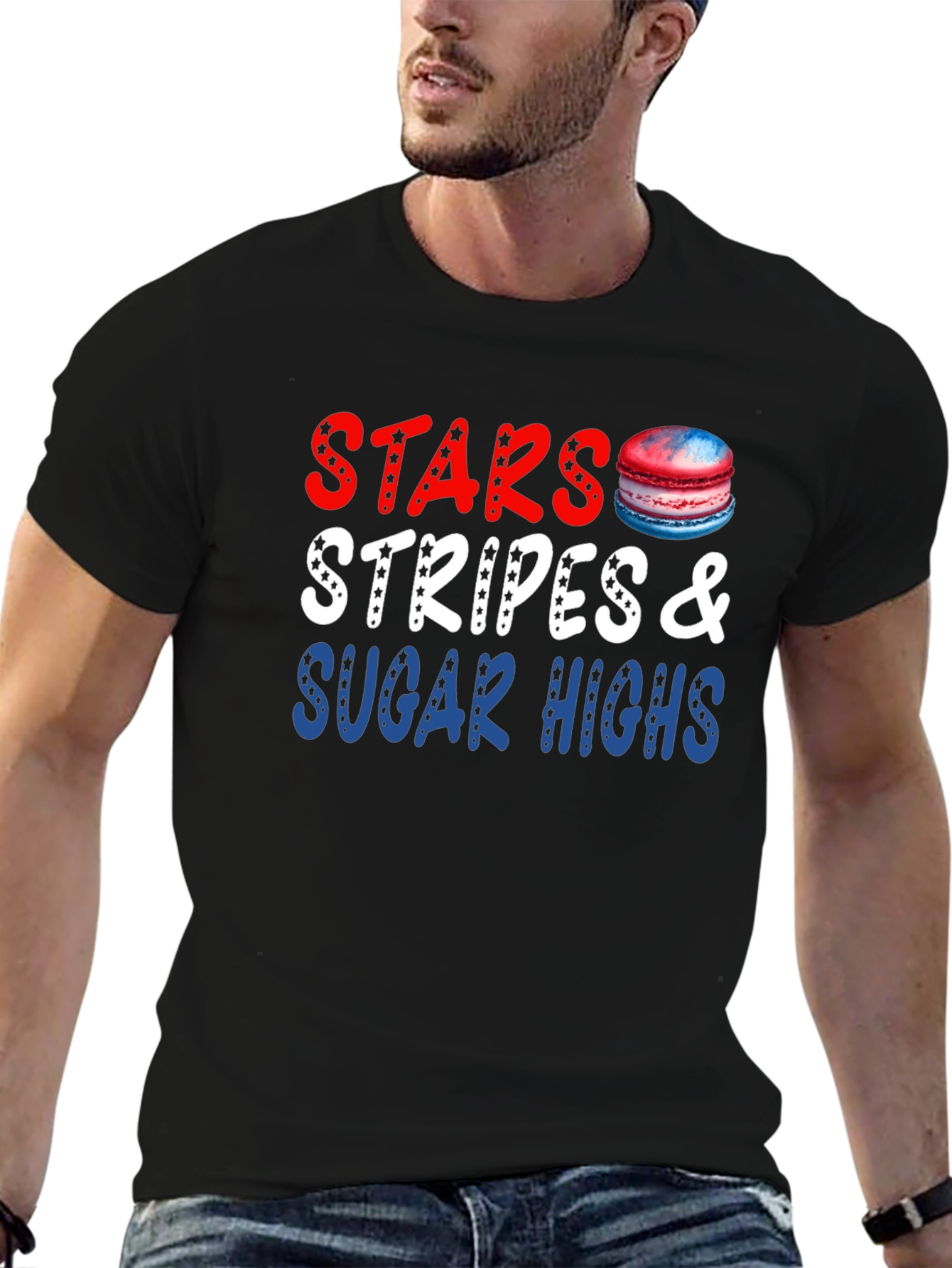 Stars Stripes & Sugar Highs Black T-Shirt