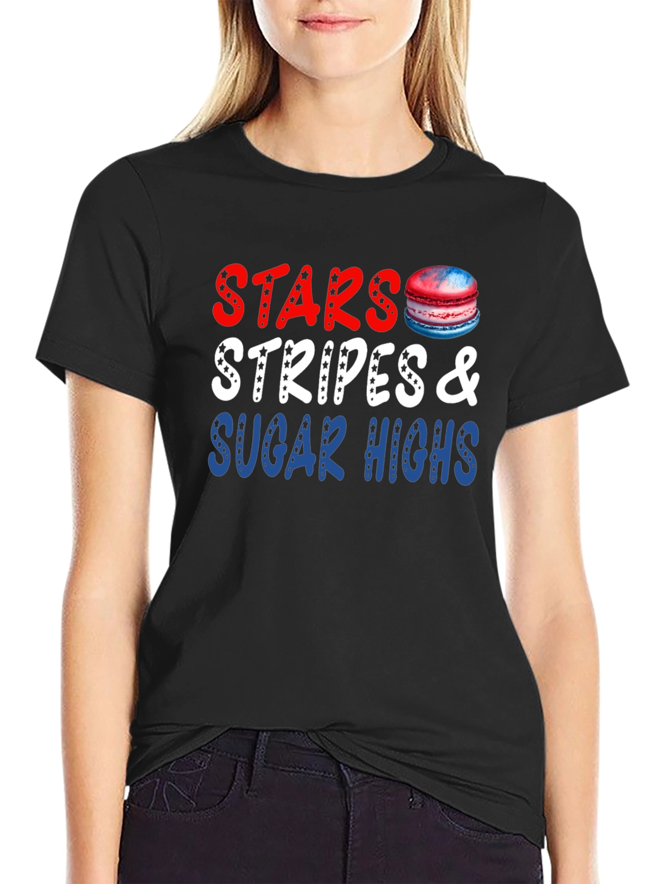 Stars Stripes & Sugar Highs Black T-Shirt