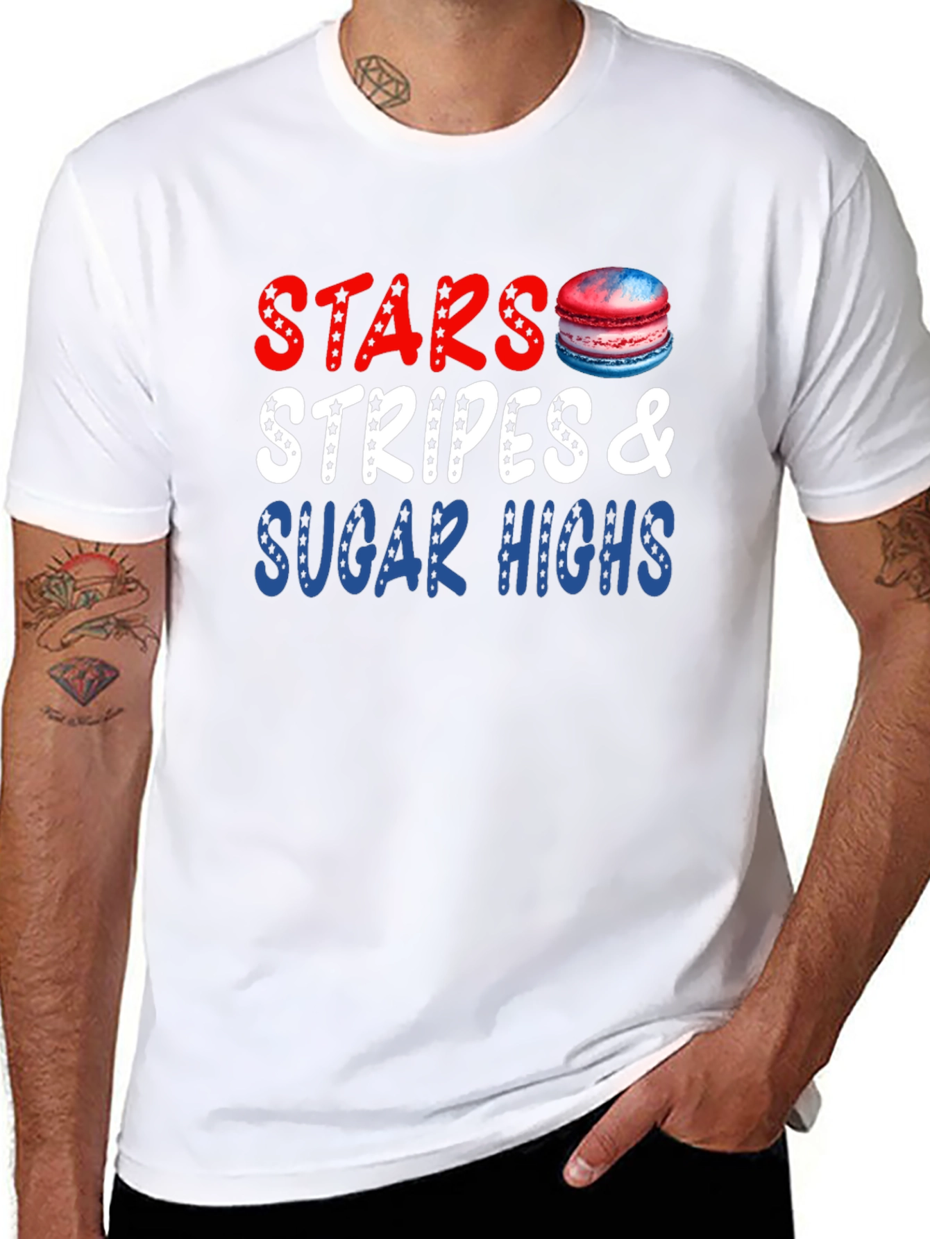 Stars Stripes & Sugar Highs Black T-Shirt