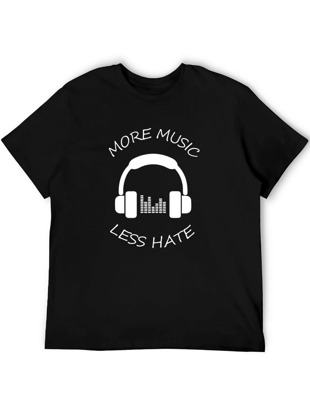More Music Less Hate Graphic T-Shirt