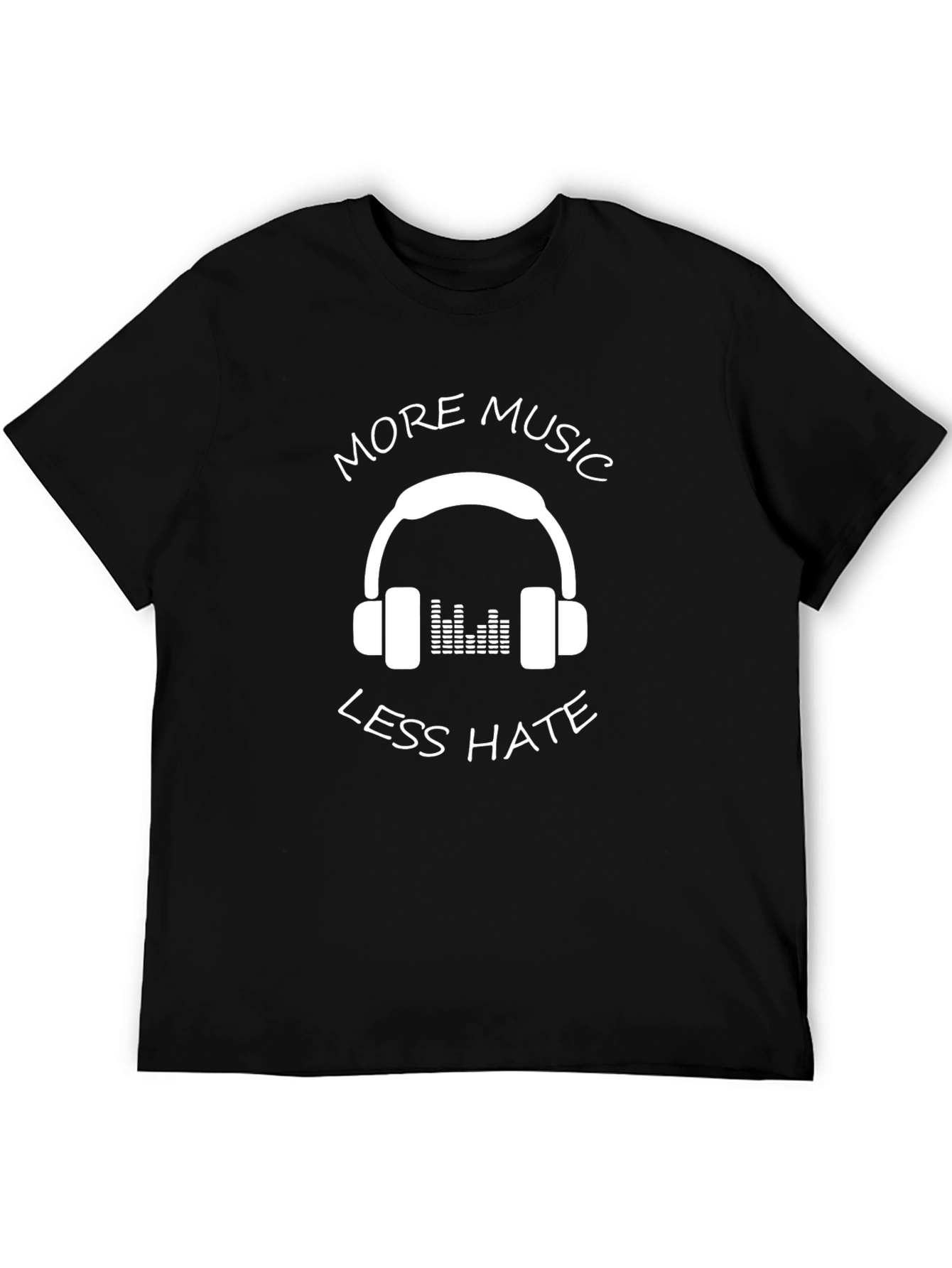 More Music Less Hate Graphic T-Shirt
