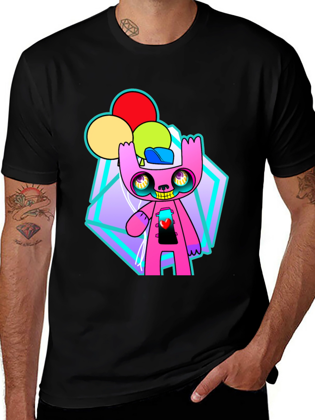 Funky Cartoon Character Graphic Tee