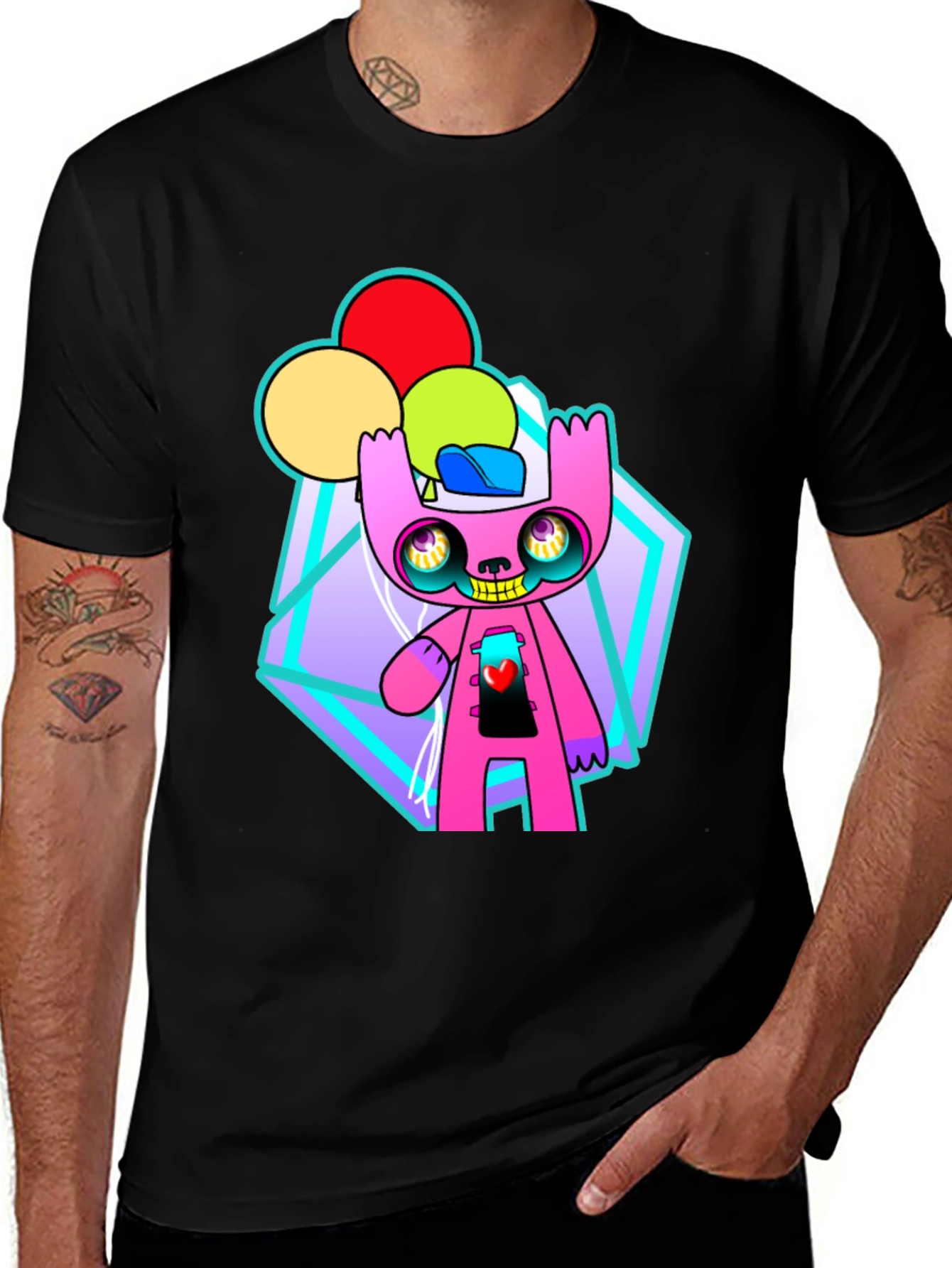 Funky Cartoon Character Graphic Tee
