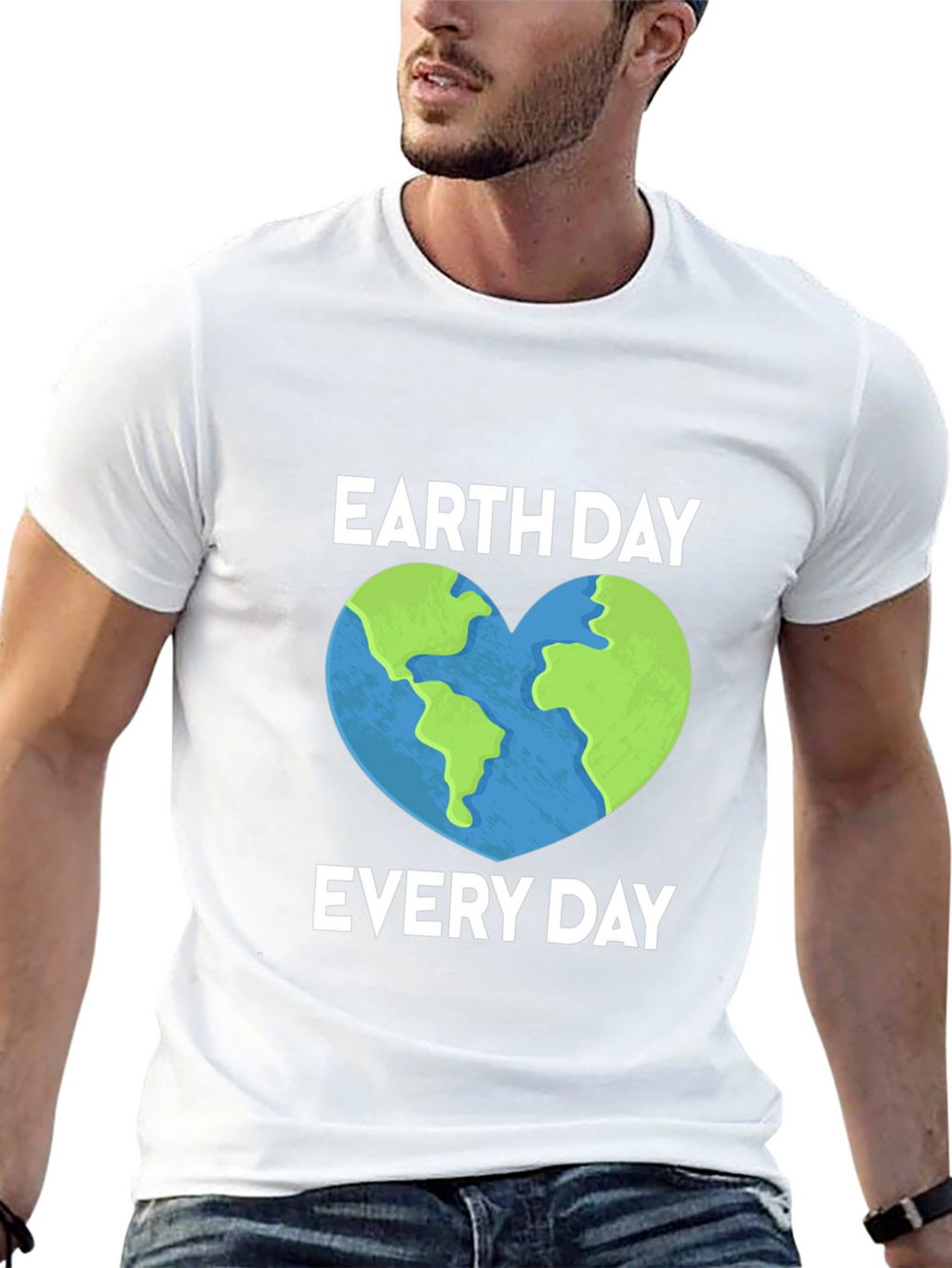 Earth Day Every Day T-Shirt Heart Graphic