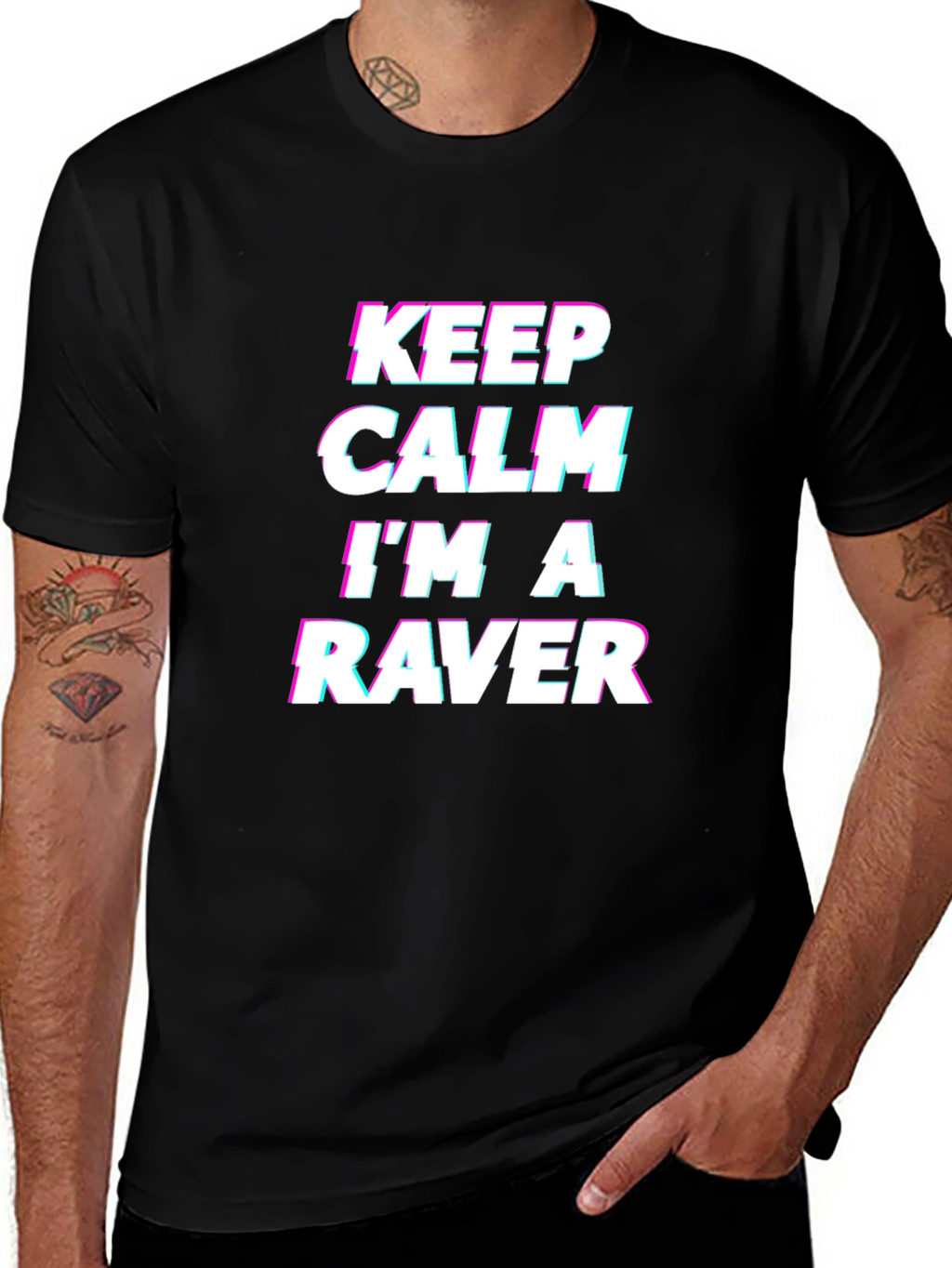 Keep Calm Im a Raver Black T-Shirt