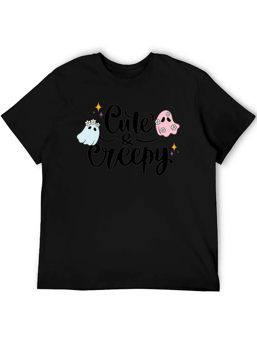 Cute & Creepy Ghost Graphic Tee - Halloween Fashion