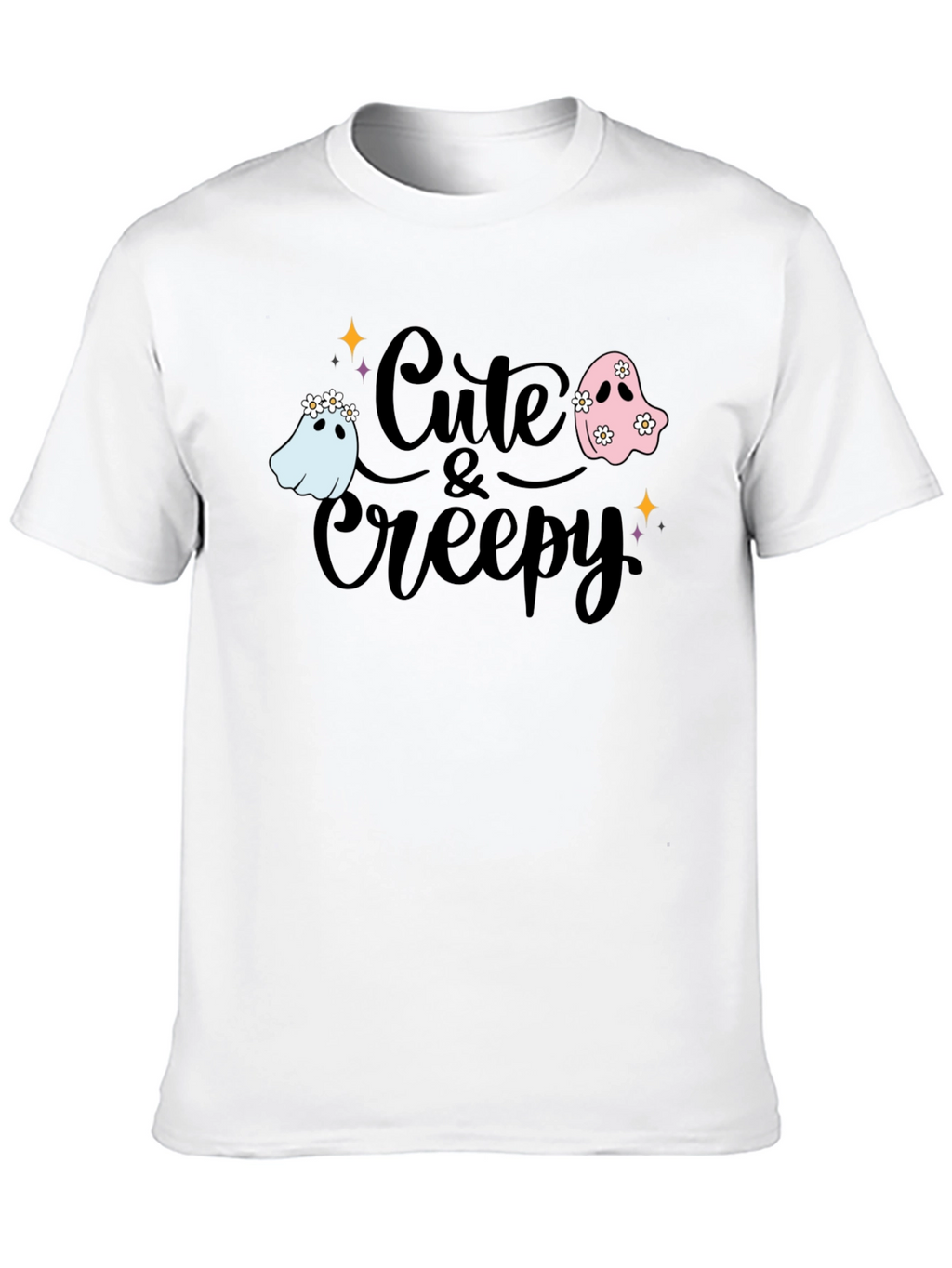 Cute & Creepy Ghost Graphic Tee - Halloween Fashion