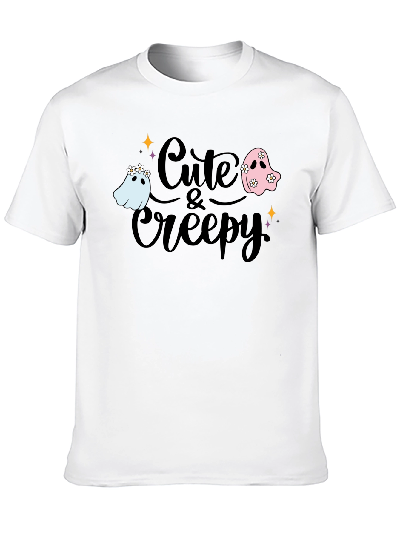 Cute & Creepy Ghost Graphic Tee - Halloween Fashion