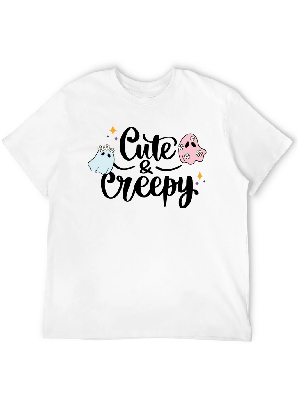 Cute & Creepy Ghost Graphic Tee - Halloween Fashion