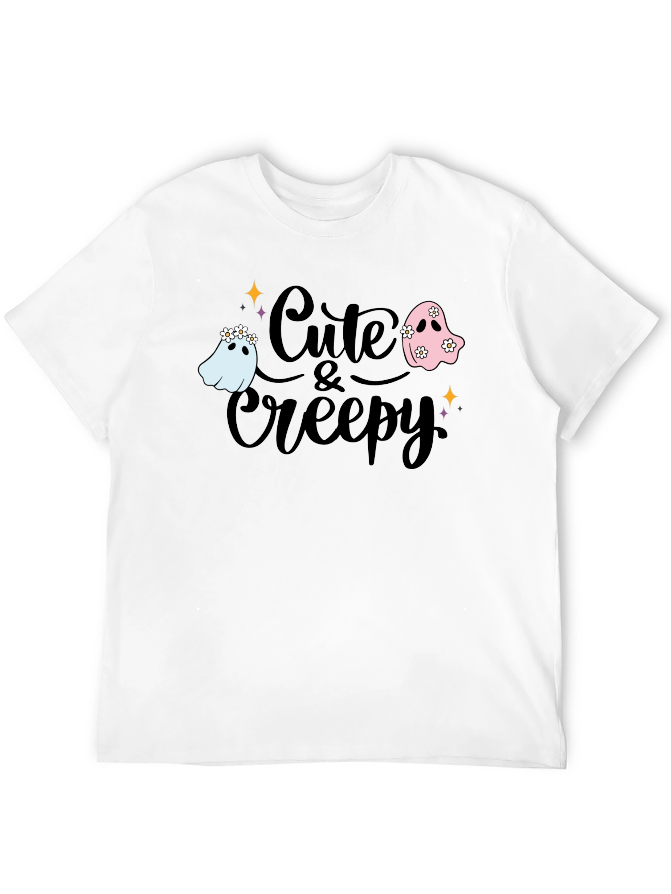 Cute & Creepy Ghost Graphic Tee - Halloween Fashion