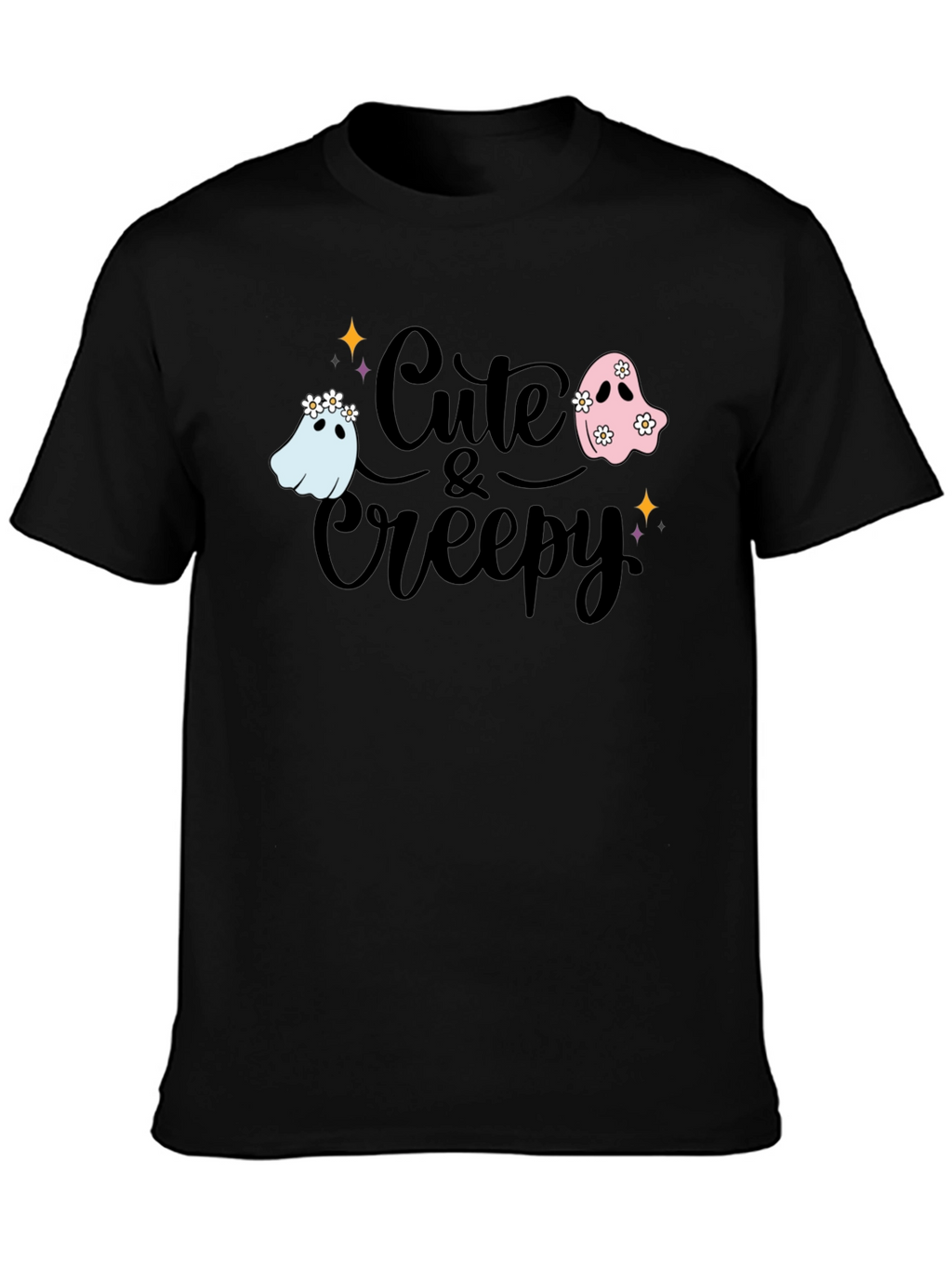 Cute & Creepy Ghost Graphic Tee - Halloween Fashion