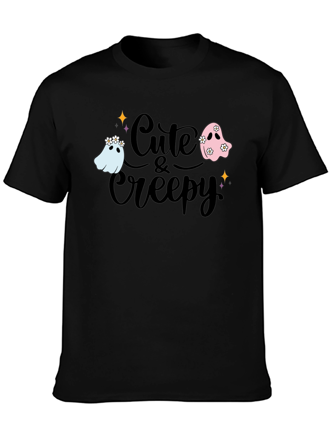 Cute & Creepy Ghost Graphic Tee - Halloween Fashion