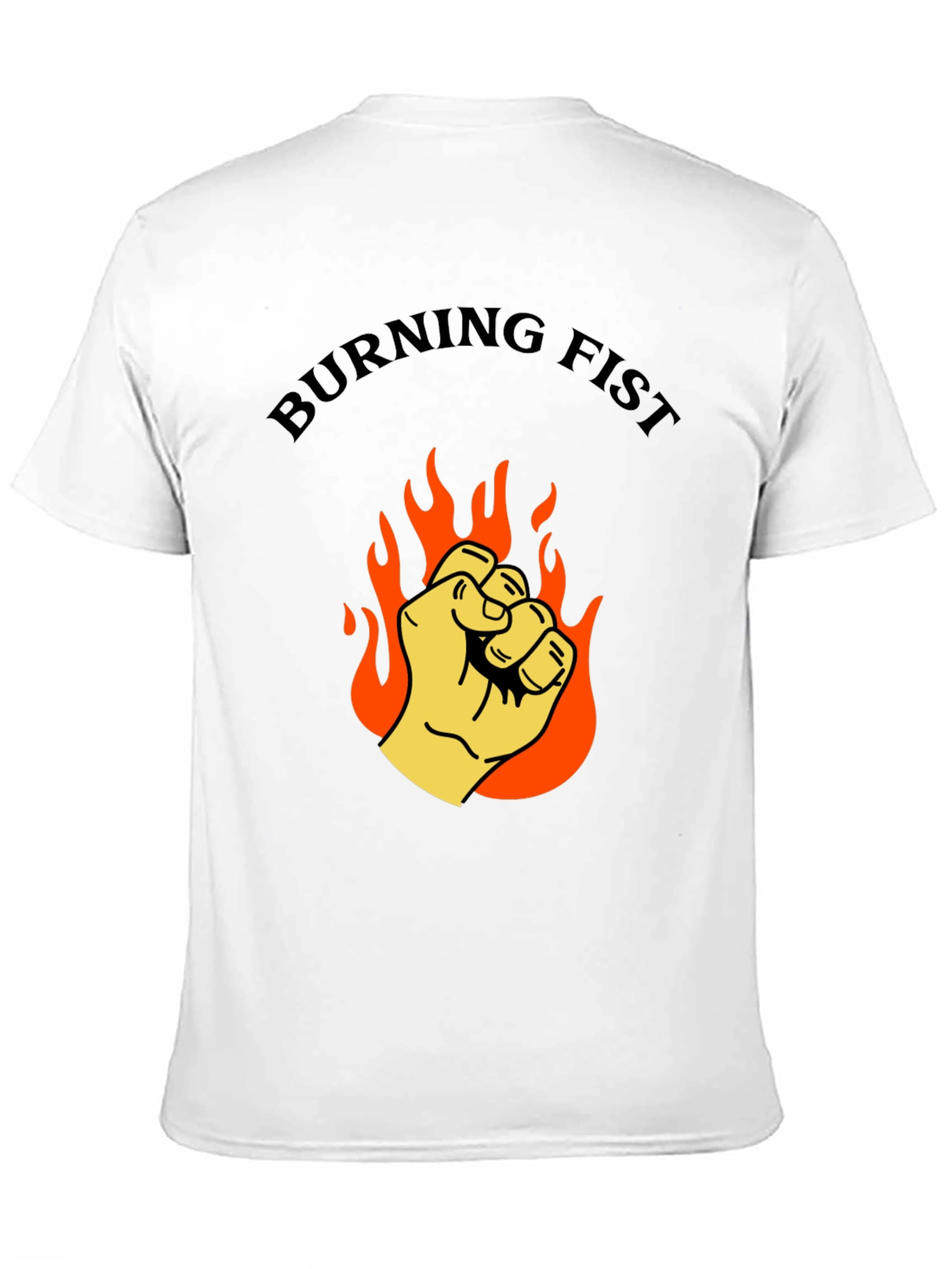 Burning Fist Graphic T-Shirt - Bold Statement Tee