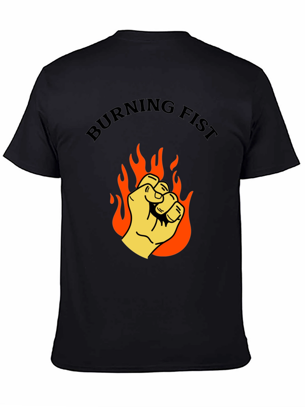 Burning Fist Graphic T-Shirt - Bold Statement Tee