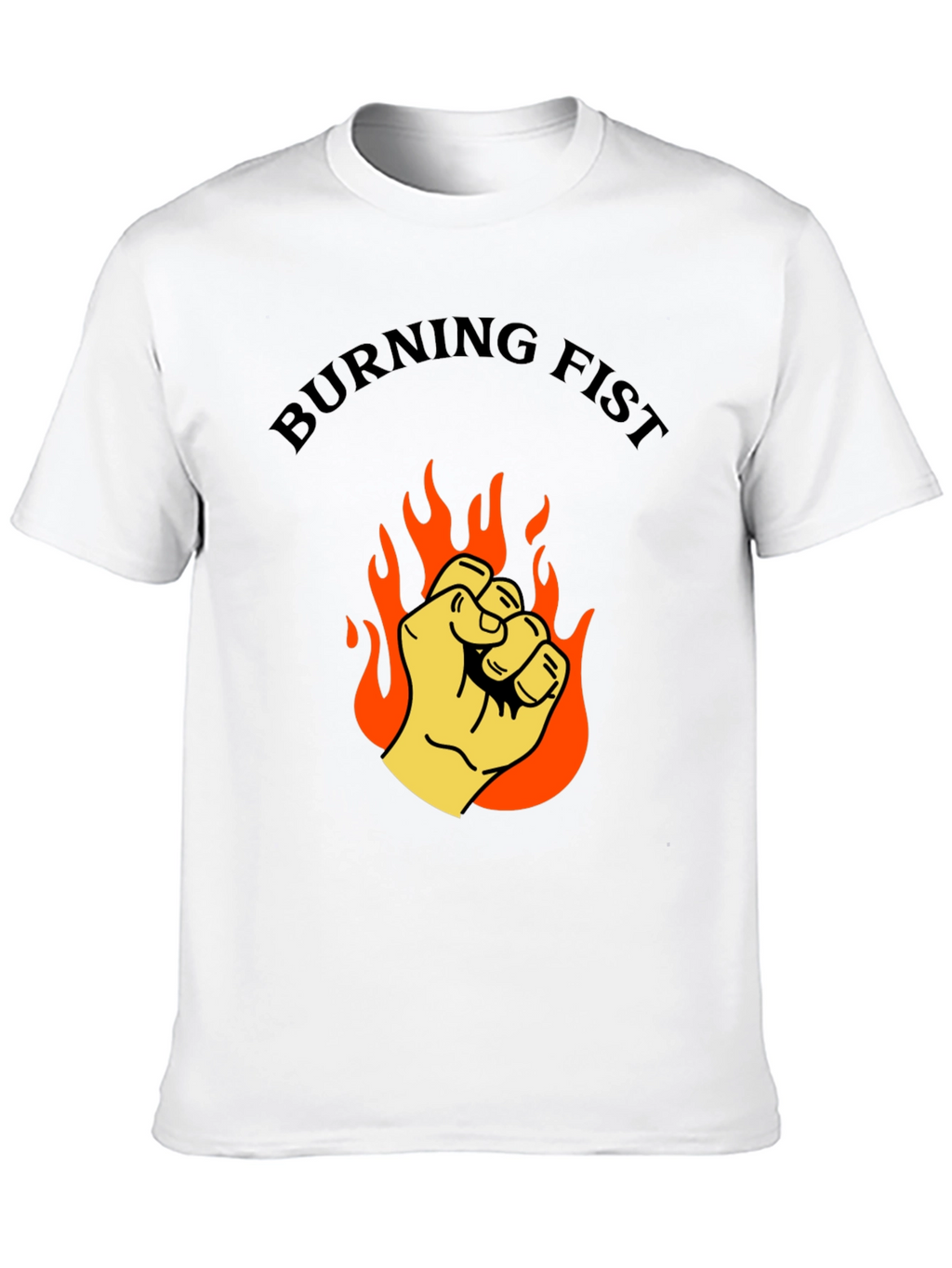 Burning Fist Graphic T-Shirt - Bold Statement Tee