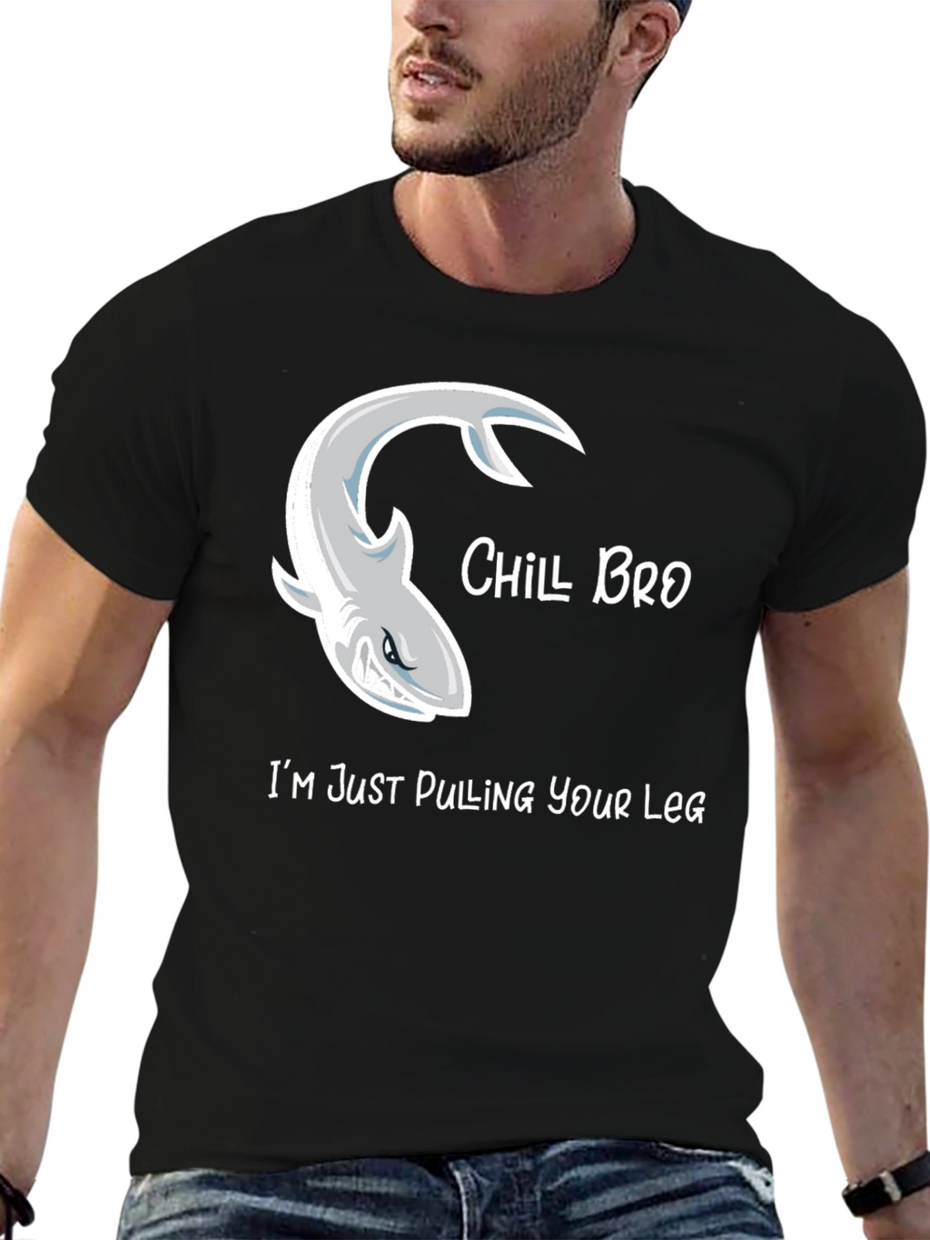 Chill Bro Shark T-Shirt Humor Graphic Tee