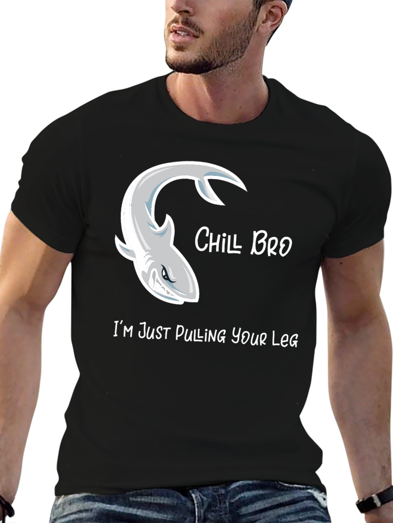 Chill Bro Shark T-Shirt Humor Graphic Tee