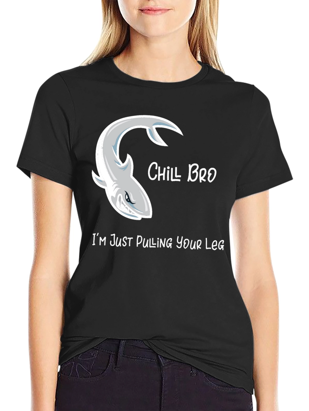 Chill Bro Shark T-Shirt Humor Graphic Tee