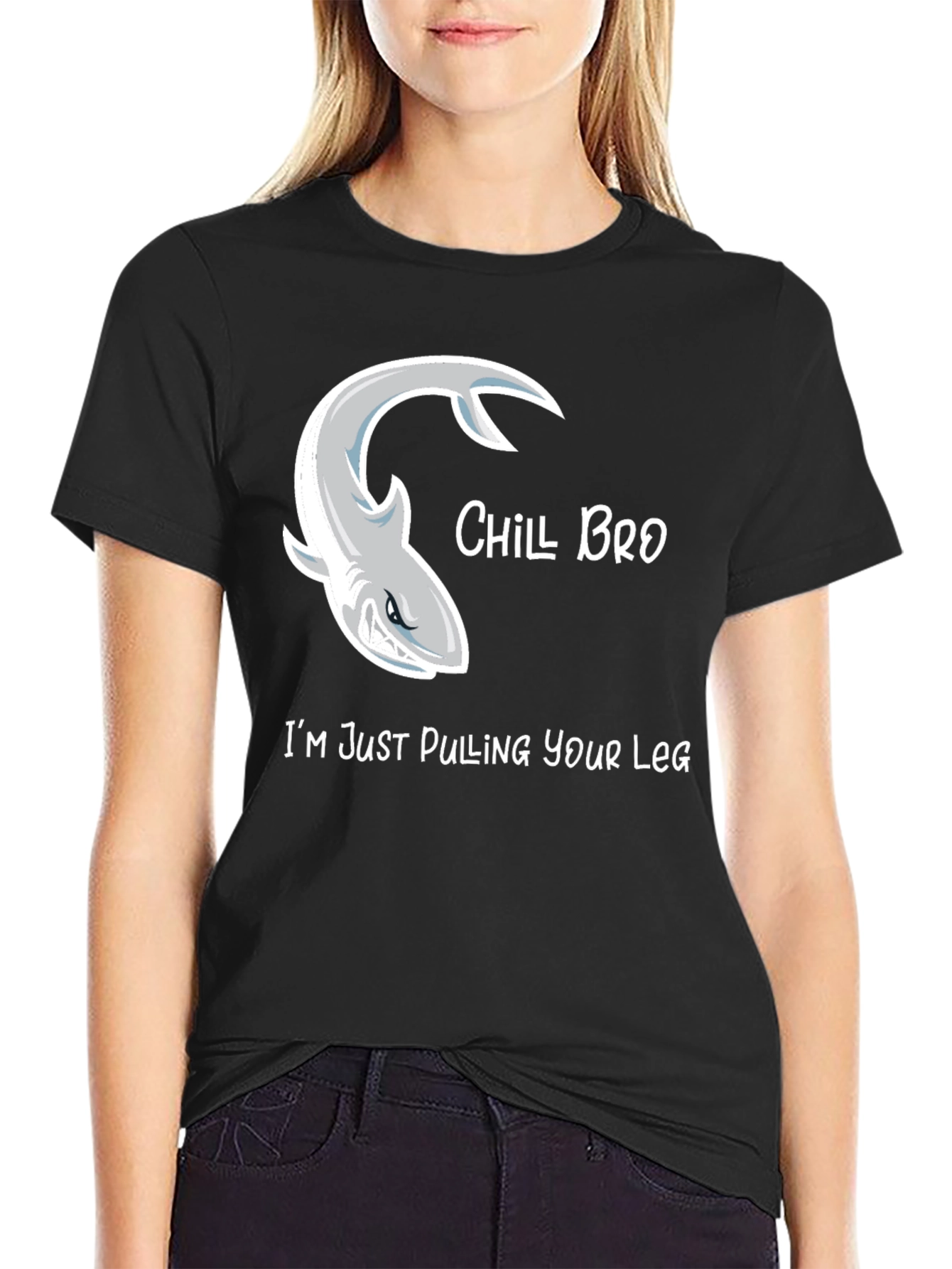 Chill Bro Shark T-Shirt Humor Graphic Tee