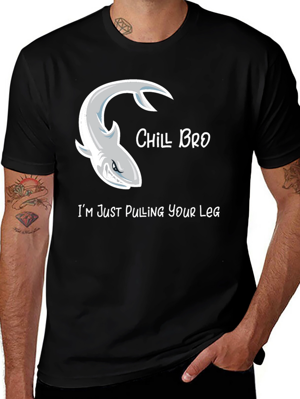 Chill Bro Shark T-Shirt Humor Graphic Tee