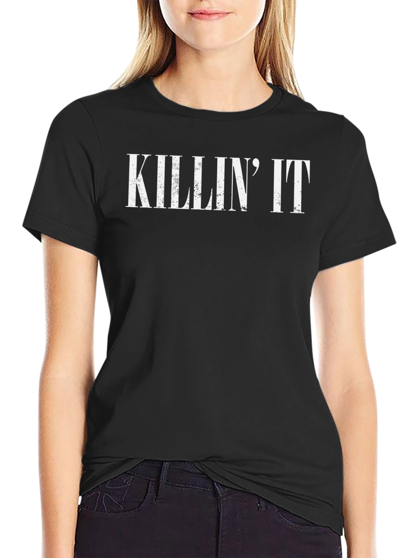 Killin It Graphic Tee - Black Cotton T-Shirt