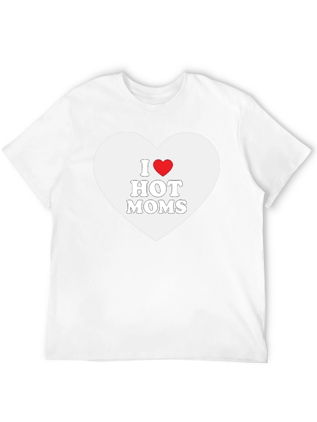 I Heart Hot Moms Black T-Shirt