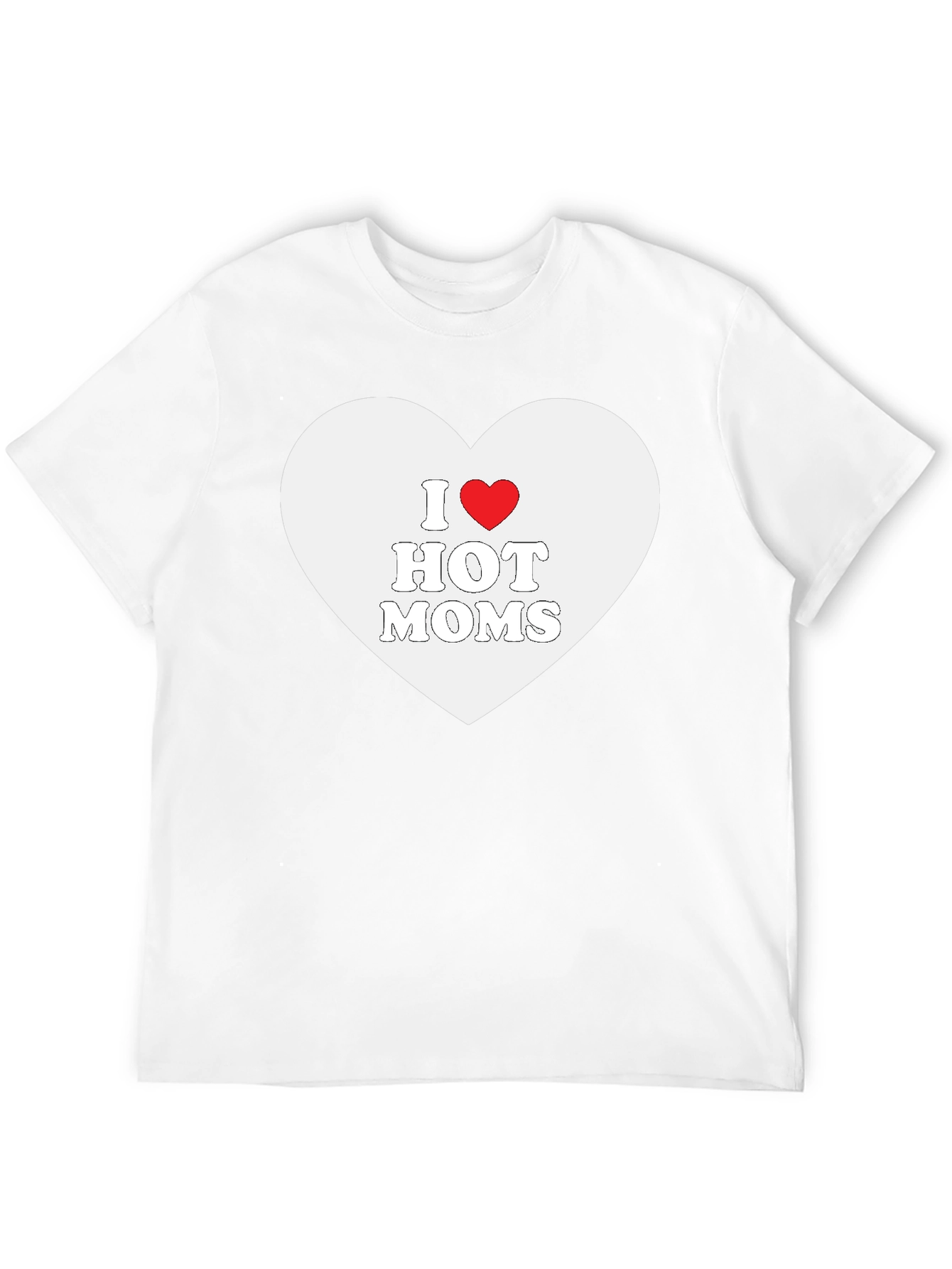 I Heart Hot Moms Black T-Shirt
