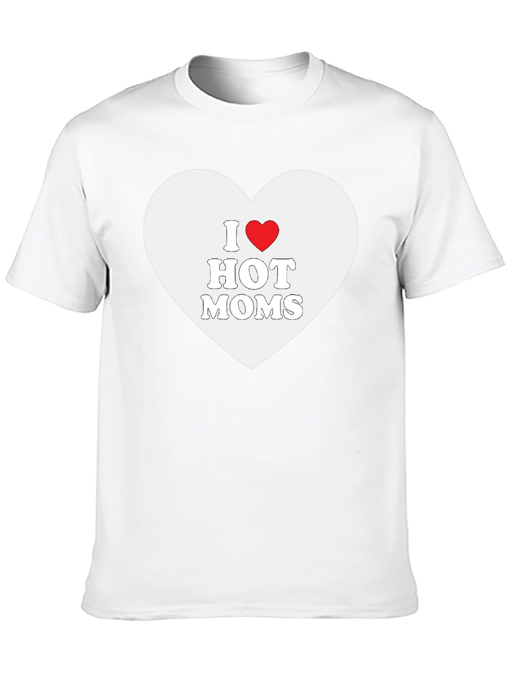 I Heart Hot Moms Black T-Shirt