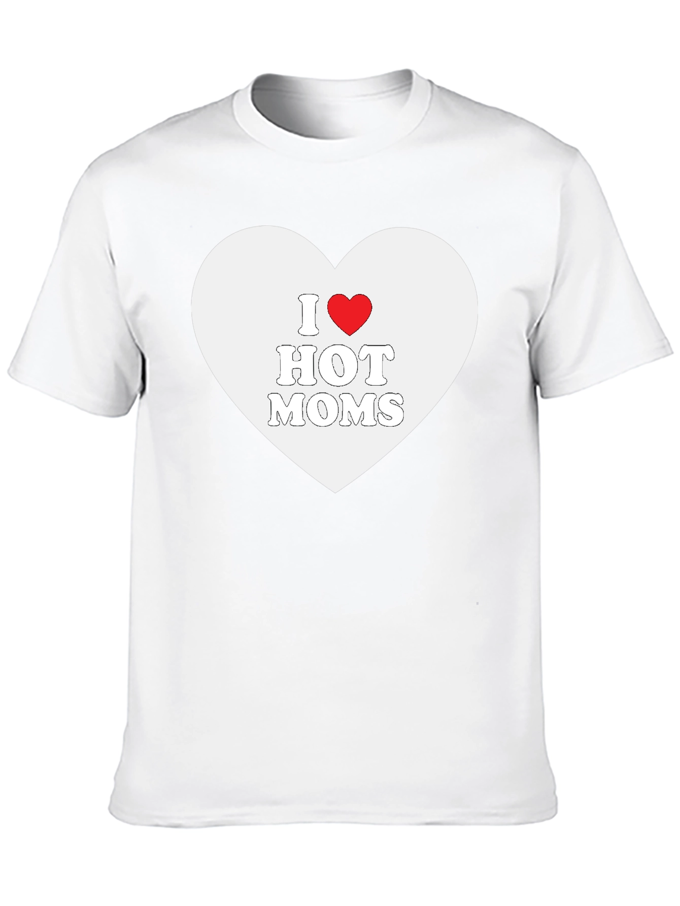 I Heart Hot Moms Black T-Shirt