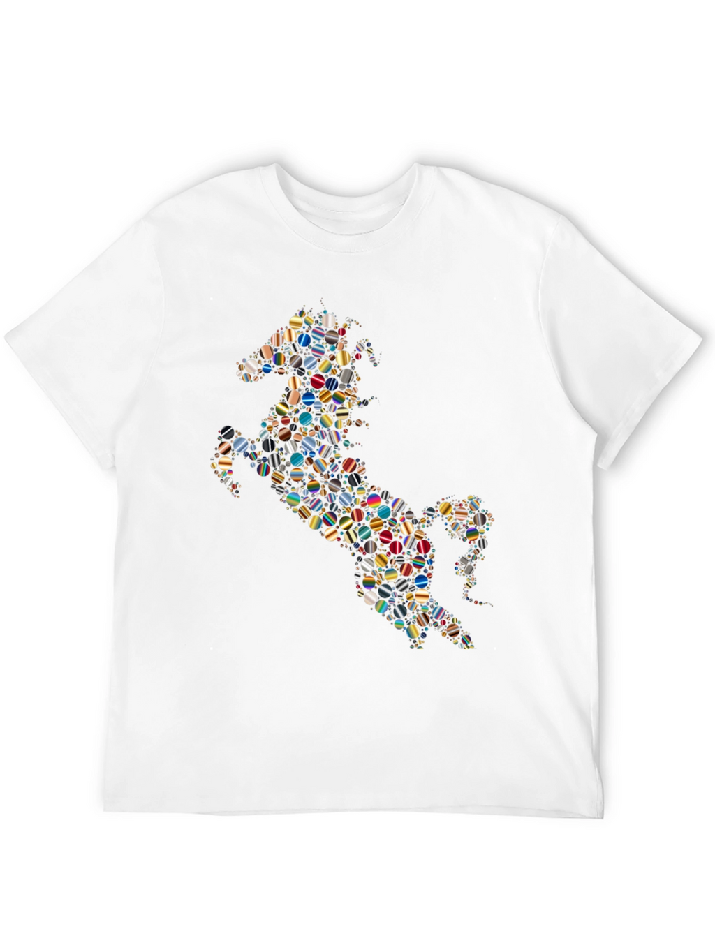 Abstract Horse Graphic T-Shirt - Stylish Black Tee
