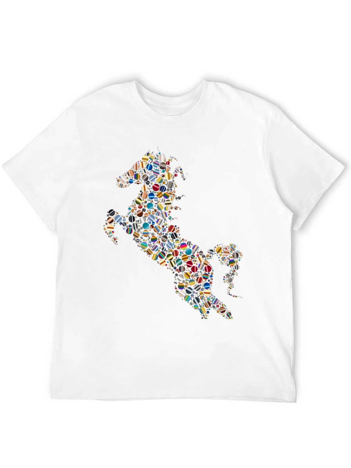 Abstract Horse Graphic T-Shirt - Stylish Black Tee
